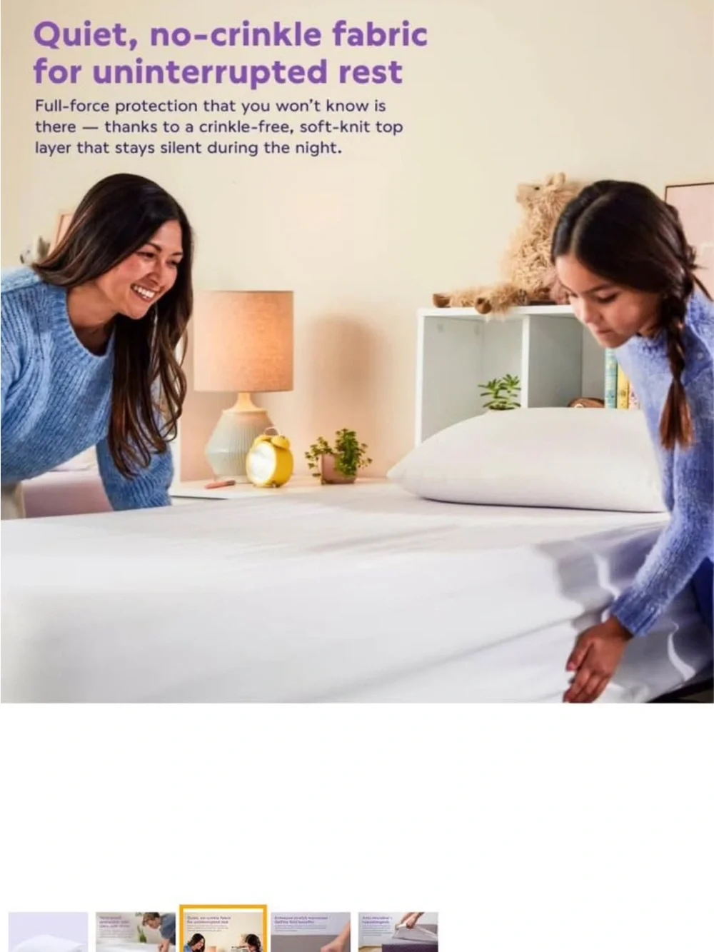 Purple Waterproof Mattress Protector Twin XL, Gold-Standard Protection